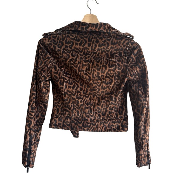 Romeo And Juliet Cheetah Print Motorcycle Jacket Size S - Picture 2 of 7